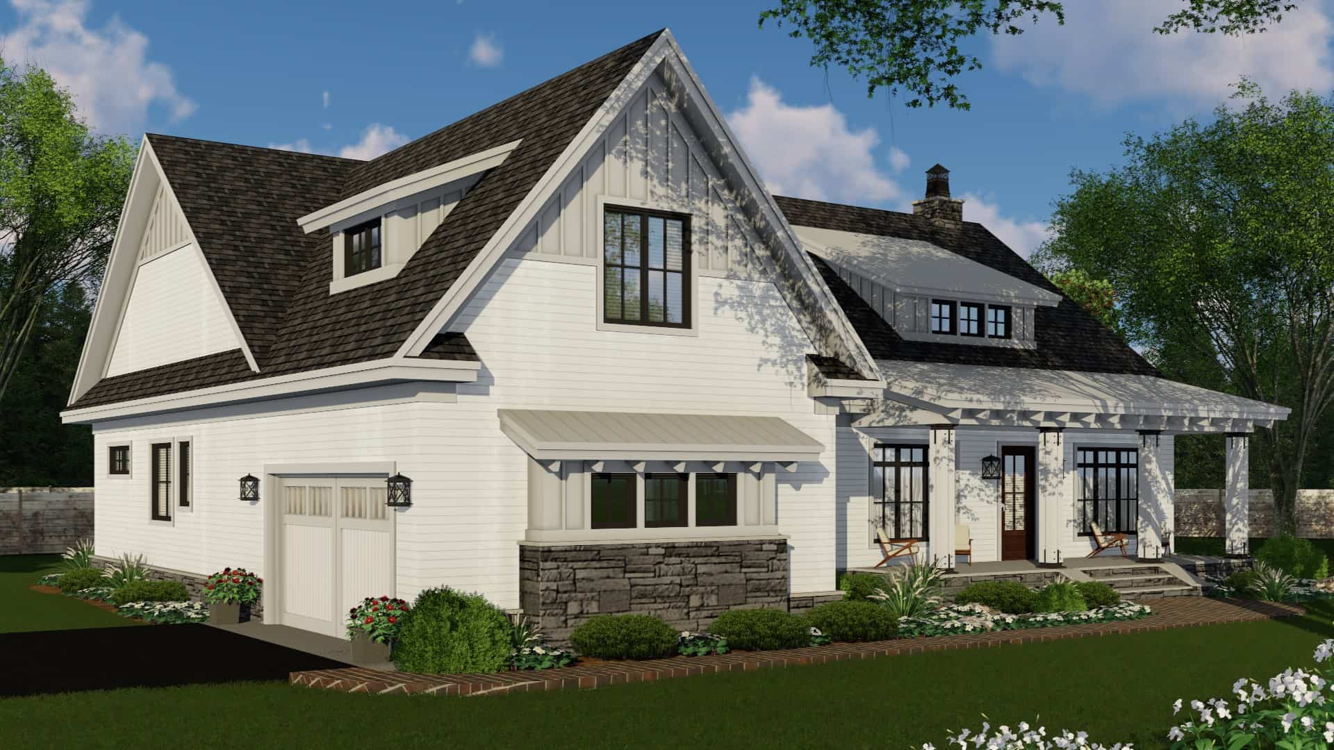 Left Side View of this 3-Bedroom, 2480 Sq Ft Plan - 165-1190