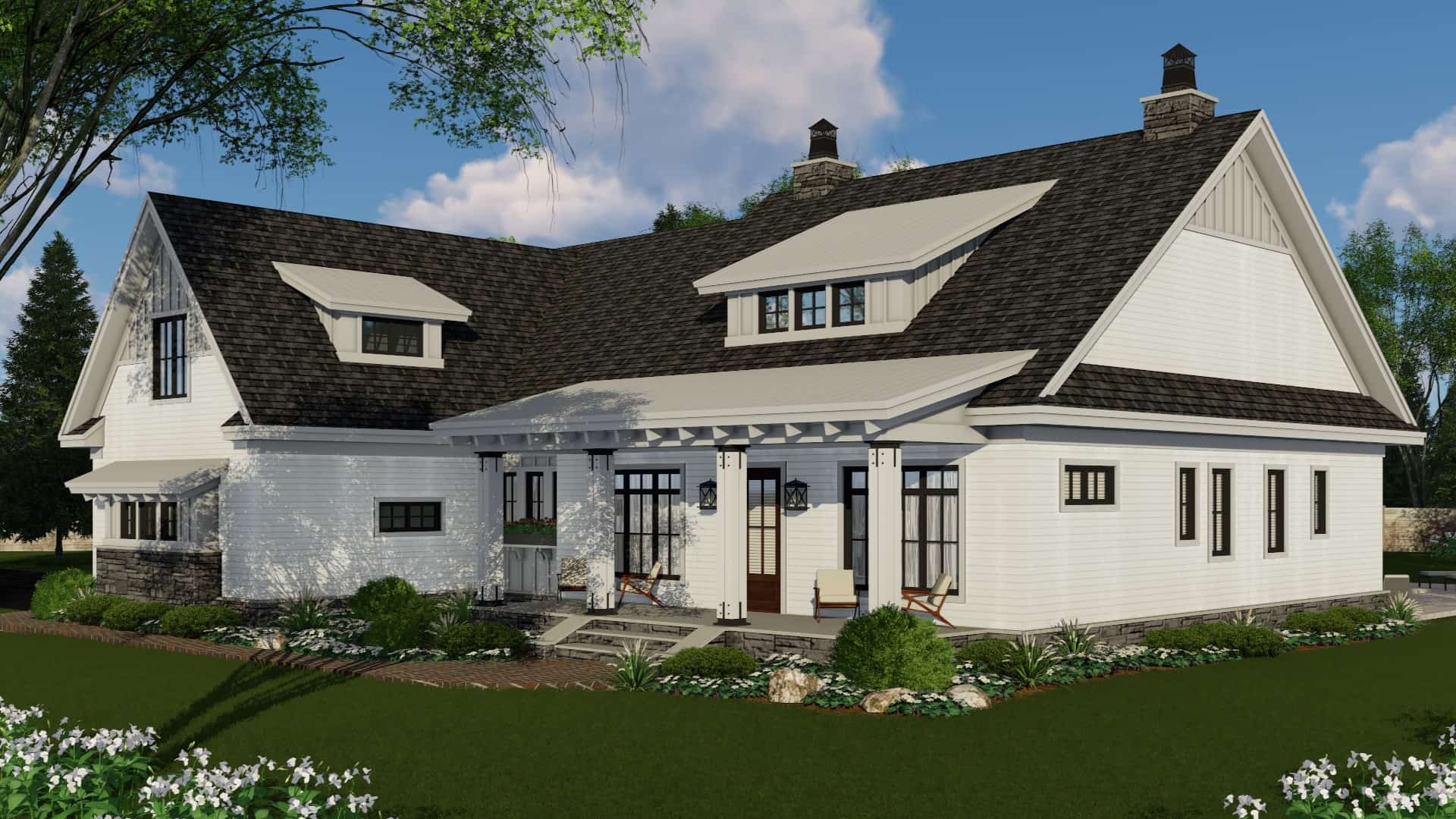 Right Side View of this 3-Bedroom, 2480 Sq Ft Plan - 165-1190
