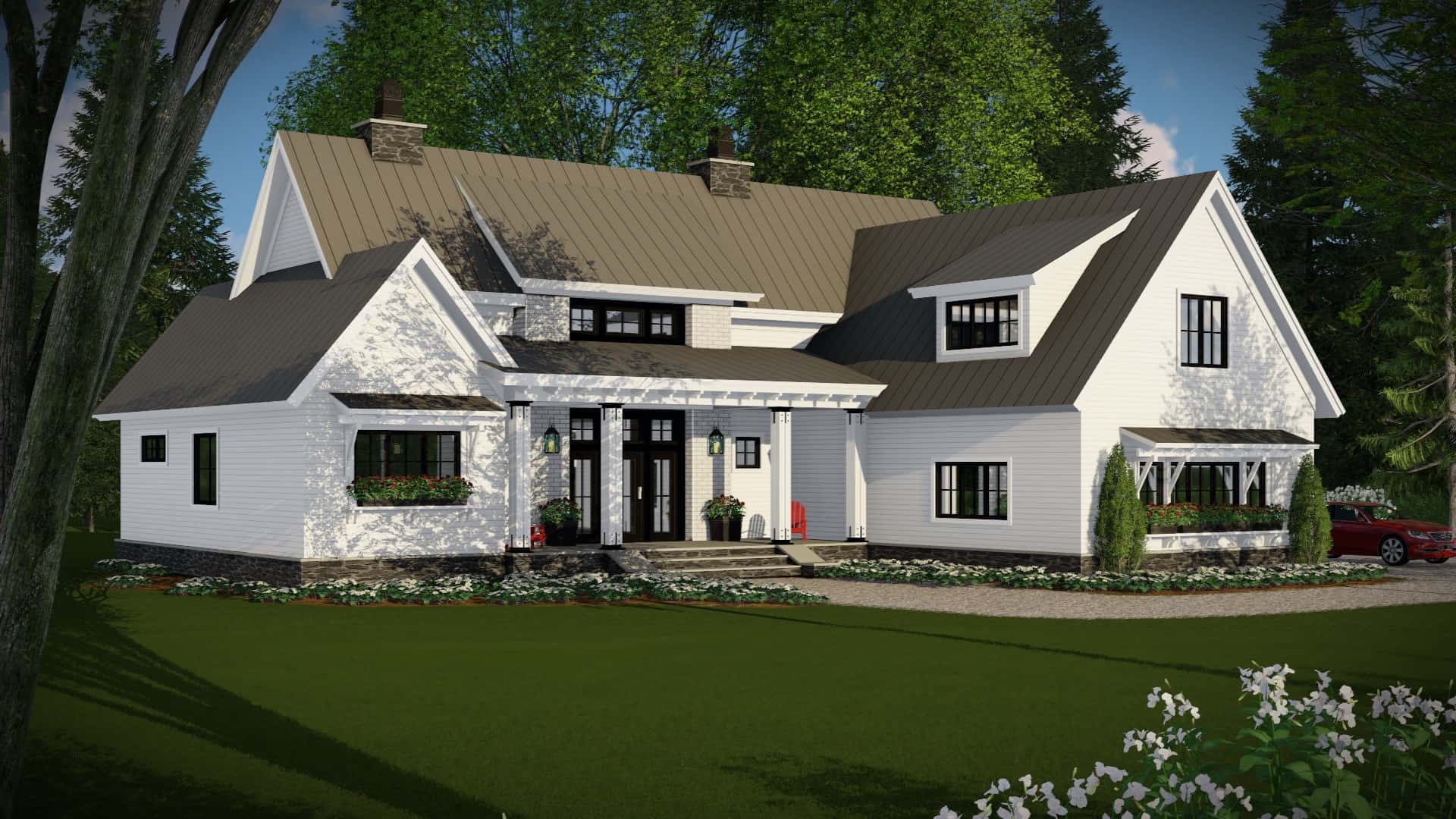 Left Side View of this 4-Bedroom, 2528 Sq Ft Plan - 165-1191