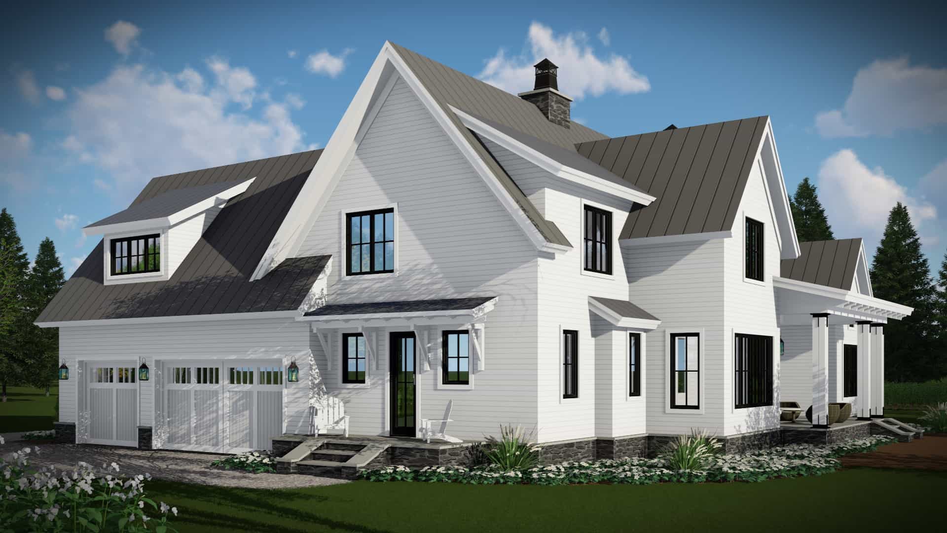 Side View of this 4-Bedroom, 2528 Sq Ft Plan - 165-1191