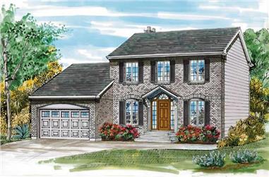 4-Bedroom, 1937 Sq Ft Colonial Home Plan - 167-1004 - Main Exterior