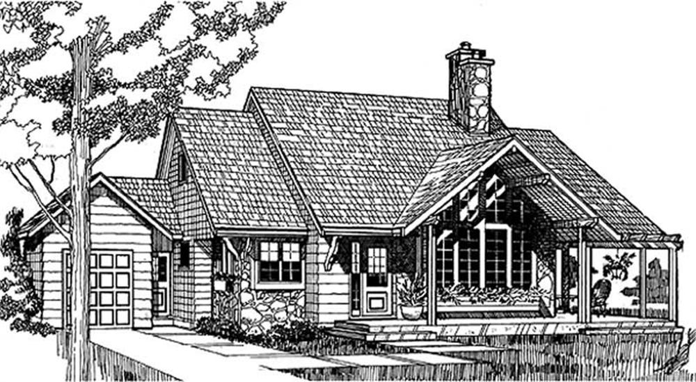 Front elevation of Coastal home (ThePlanCollection: House Plan #167-1024)