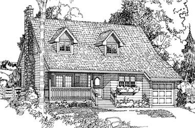 2-Bedroom, 1417 Sq Ft Country Home Plan - 167-1029 - Main Exterior