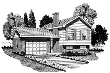 3-Bedroom, 1328 Sq Ft Small House Plans - 167-1031 - Front Exterior