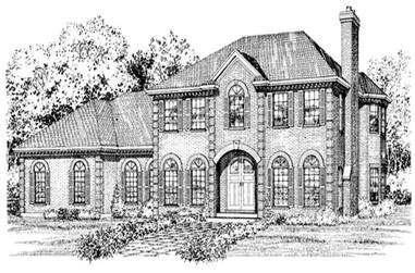 4-Bedroom, 2812 Sq Ft Colonial House Plan - 167-1043 - Front Exterior