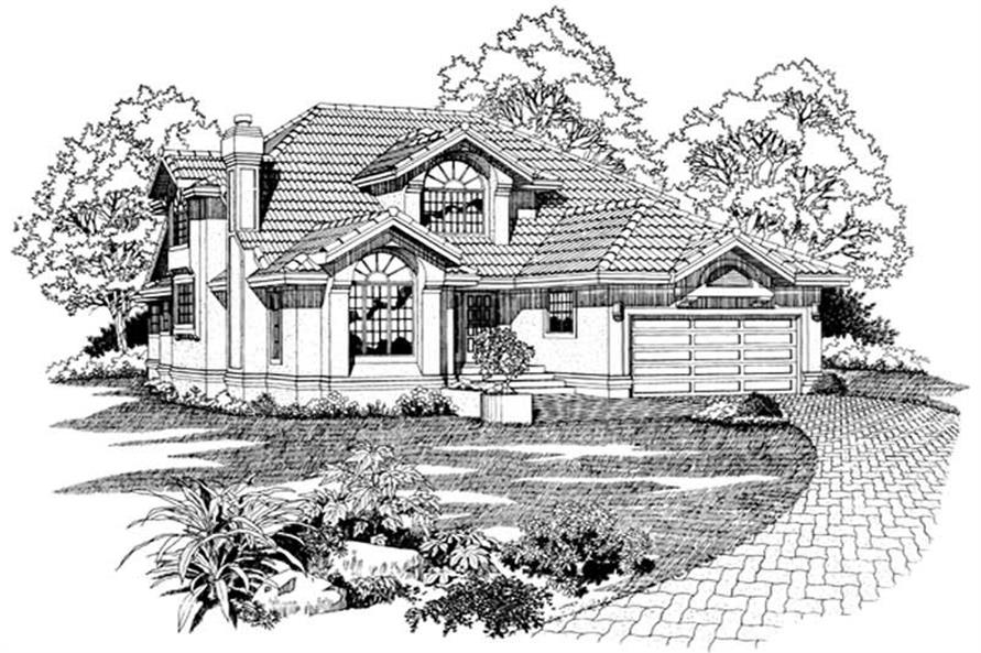3-Bedroom, 2852 Sq Ft Contemporary House Plan - 167-1044 - Front Exterior