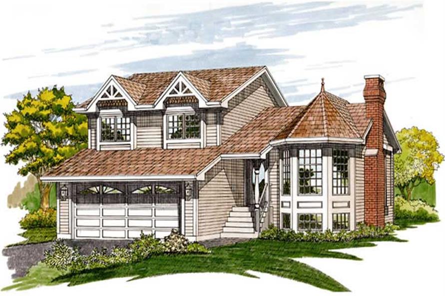3-Bedroom, 1314 Sq Ft Small House Plans - 167-1047 - Front Exterior
