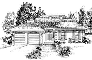 3-Bedroom, 1816 Sq Ft Traditional Home Plan - 167-1053 - Main Exterior