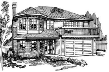 3-Bedroom, 1360 Sq Ft Small House Plans - 167-1059 - Front Exterior