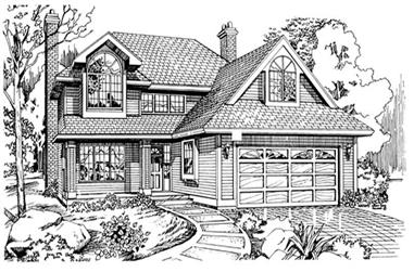 3-Bedroom, 1887 Sq Ft Traditional House Plan - 167-1062 - Front Exterior