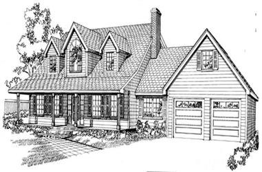 3-Bedroom, 2389 Sq Ft Country House Plan - 167-1063 - Front Exterior