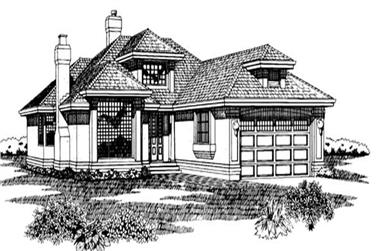 3-Bedroom, 1692 Sq Ft Contemporary House Plan - 167-1067 - Front Exterior