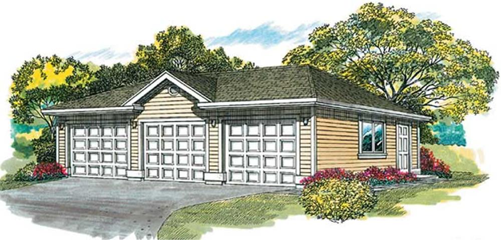 Garage of this 0-Bedroom, 50 Sq Ft Plan - - 167-1070
