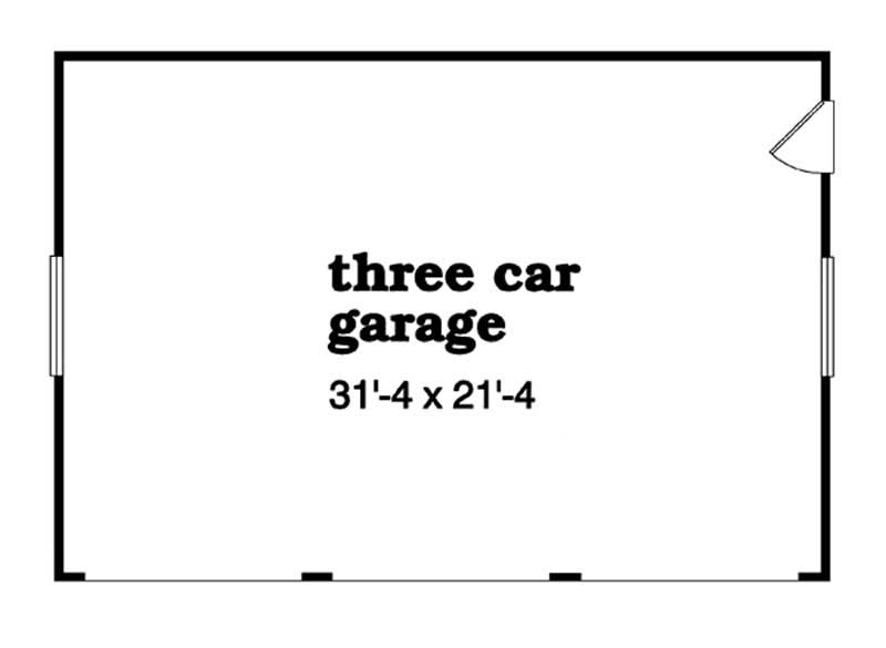 Floor Plan First Story of Garage Plan #167-1070