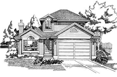 3-Bedroom, 1838 Sq Ft Contemporary House Plan - 167-1073 - Front Exterior