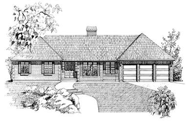3-Bedroom, 2559 Sq Ft Ranch House Plan - 167-1074 - Front Exterior