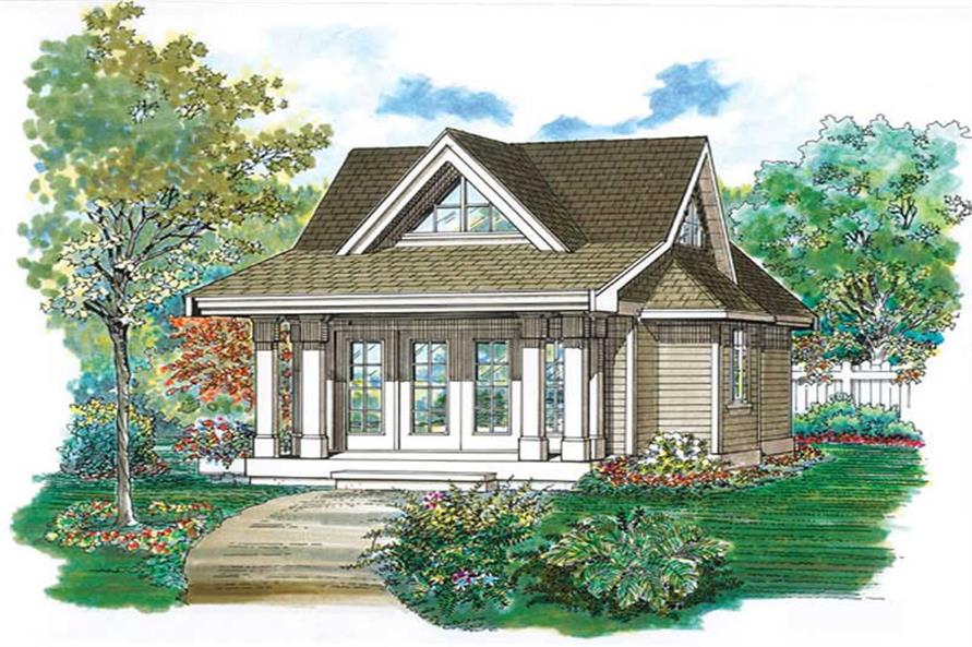 Craftsman Home Plan - 1 Bedrms, 0.5 Baths - 432 Sq Ft 