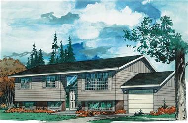 3-Bedroom, 1254 Sq Ft Small House Plans - 167-1090 - Front Exterior