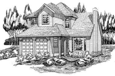 3-Bedroom, 1706 Sq Ft Small House Plans - 167-1099 - Front Exterior