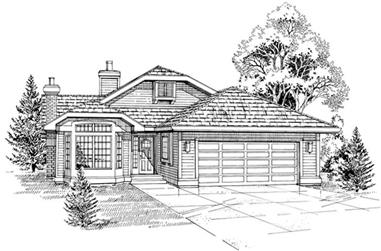 4-Bedroom, 1805 Sq Ft Contemporary House Plan - 167-1106 - Front Exterior