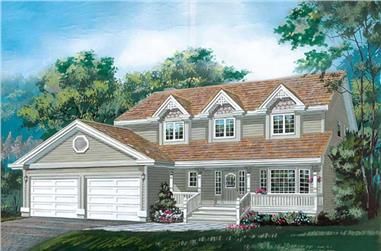 4-Bedroom, 1938 Sq Ft Country House Plan - 167-1107 - Front Exterior