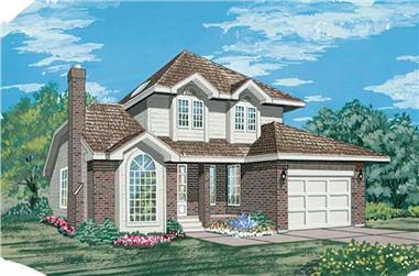 4-Bedroom, 2243 Sq Ft Contemporary House Plan - 167-1108 - Front Exterior