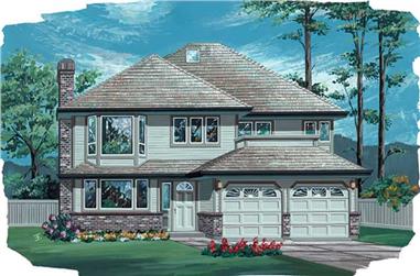 3-Bedroom, 1617 Sq Ft Contemporary House Plan - 167-1109 - Front Exterior