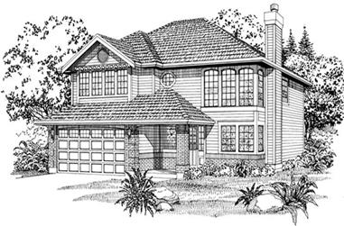 3-Bedroom, 1694 Sq Ft Contemporary House Plan - 167-1110 - Front Exterior