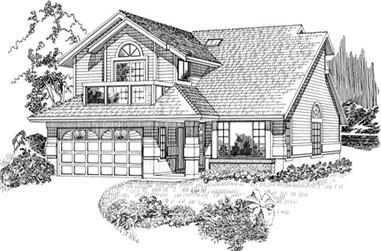 3-Bedroom, 2046 Sq Ft Traditional House Plan - 167-1112 - Front Exterior