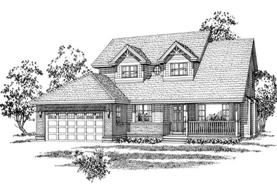 3-Bedroom, 2057 Sq Ft Country House Plan - 167-1114 - Front Exterior