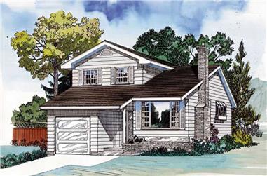 3-Bedroom, 1581 Sq Ft Small House Plans - 167-1115 - Main Exterior