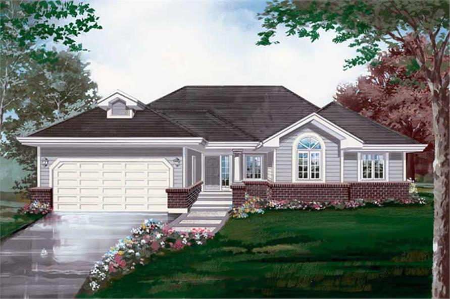 3-Bedroom, 1757 Sq Ft Ranch House Plan - 167-1117 - Front Exterior