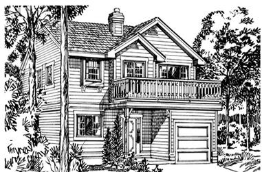 3-Bedroom, 1202 Sq Ft Country Home Plan - 167-1132 - Main Exterior