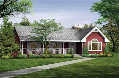 3-Bedroom, 1475 Sq Ft Country Home Plan - 167-1133 - Main Exterior