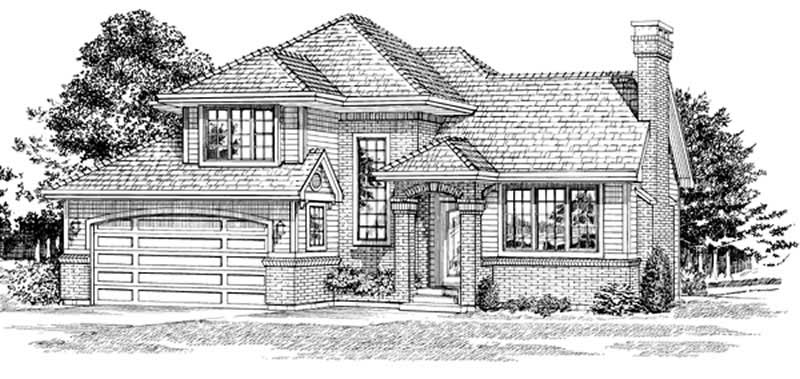 Front View of this 3-Bedroom, 1860 Sq Ft Plan - 167-1138