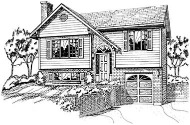 3-Bedroom, 924 Sq Ft Small House Plans - 167-1141 - Main Exterior