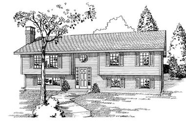 3-Bedroom, 1282 Sq Ft Small House Plans - 167-1144 - Main Exterior