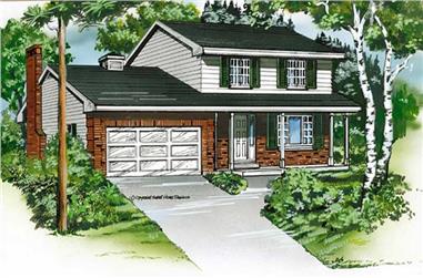4-Bedroom, 1988 Sq Ft Traditional House Plan - 167-1146 - Front Exterior