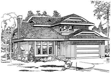 3-Bedroom, 1782 Sq Ft Contemporary Home Plan - 167-1148 - Main Exterior