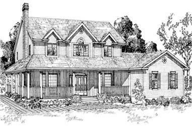 4-Bedroom, 2530 Sq Ft Country Home Plan - 167-1153 - Main Exterior