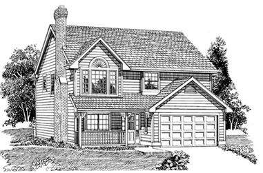 3-Bedroom, 1624 Sq Ft Country Home Plan - 167-1158 - Main Exterior
