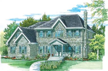 4-Bedroom, 2552 Sq Ft Colonial Home Plan - 167-1181 - Main Exterior