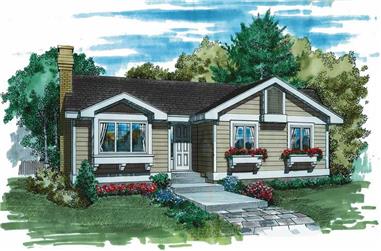 3-Bedroom, 1253 Sq Ft Country House Plan - 167-1185 - Front Exterior