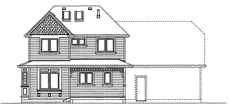 Home Plan Rear Elevation of this 3-Bedroom,1681 Sq Ft Plan -167-1189
