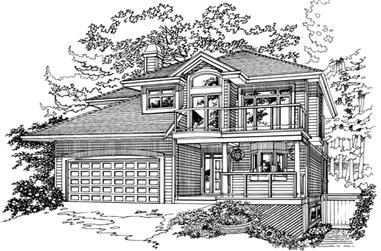 3-Bedroom, 2163 Sq Ft Contemporary House Plan - 167-1192 - Front Exterior