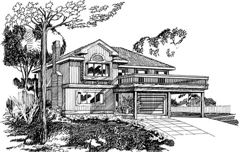 Contemporary home (ThePlanCollection: Plan #167-1193)