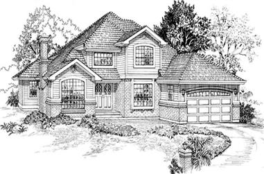 4-Bedroom, 2423 Sq Ft Contemporary House Plan - 167-1195 - Front Exterior