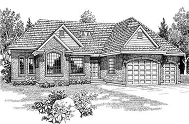 3-Bedroom, 2418 Sq Ft Ranch House Plan - 167-1198 - Front Exterior