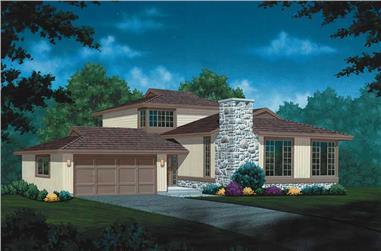 3-Bedroom, 1971 Sq Ft Contemporary House Plan - 167-1201 - Front Exterior