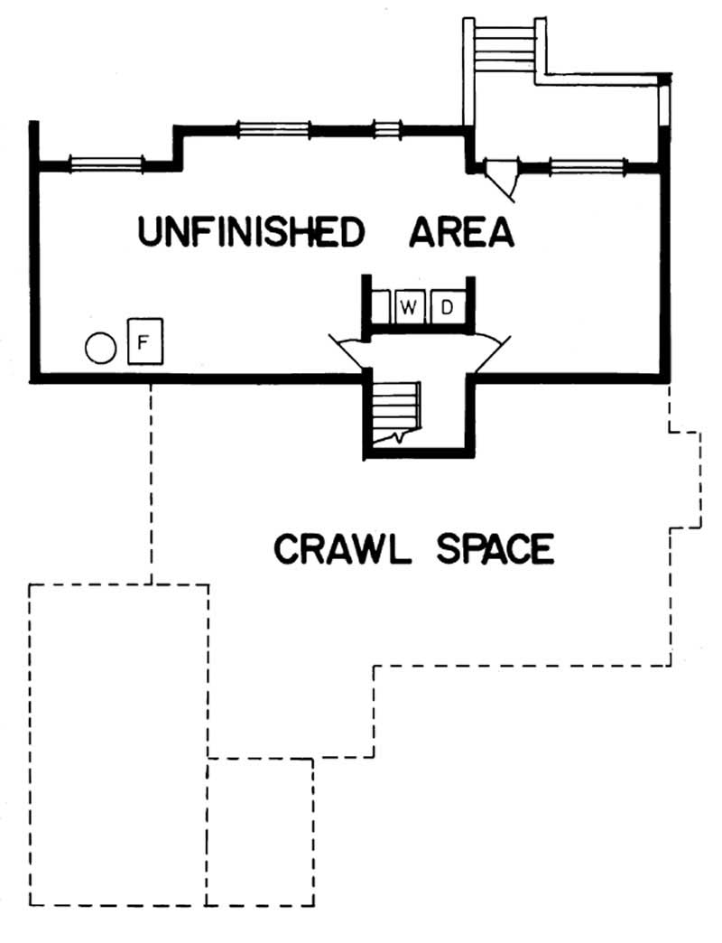 Floor Plan Bonus Room of Country Plan #167-1206